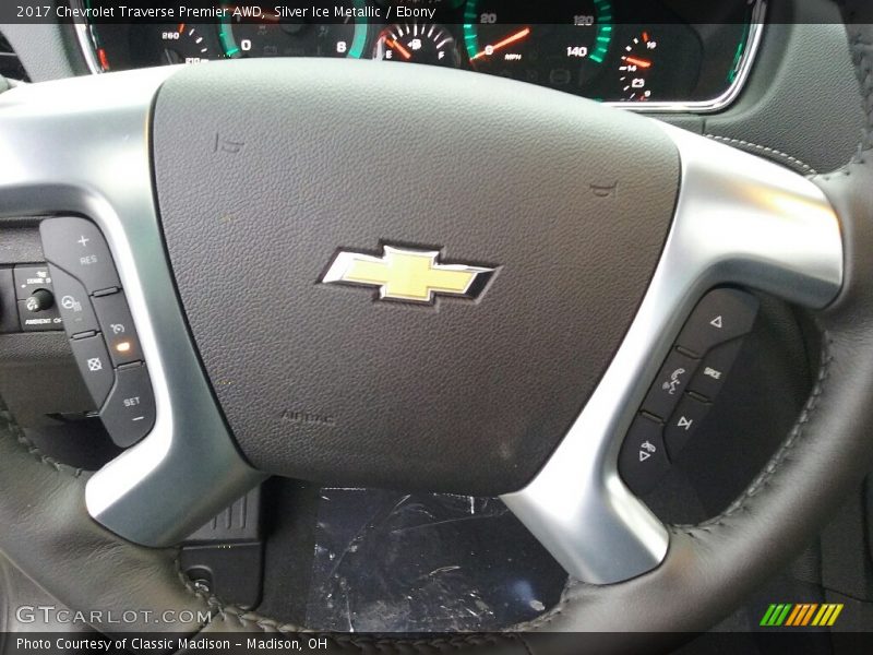 Silver Ice Metallic / Ebony 2017 Chevrolet Traverse Premier AWD