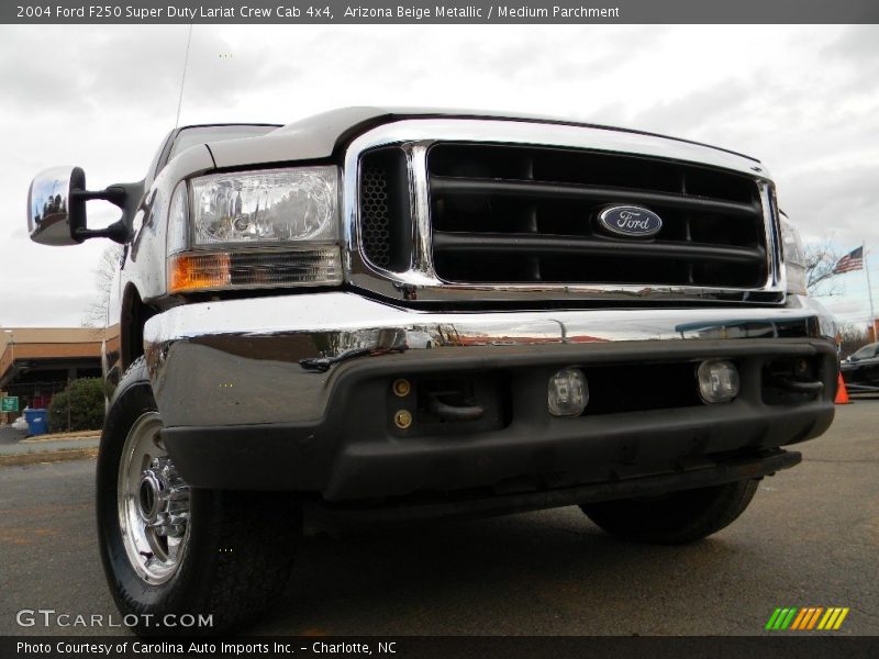 Arizona Beige Metallic / Medium Parchment 2004 Ford F250 Super Duty Lariat Crew Cab 4x4