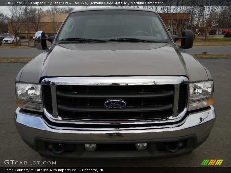 Arizona Beige Metallic / Medium Parchment 2004 Ford F250 Super Duty Lariat Crew Cab 4x4