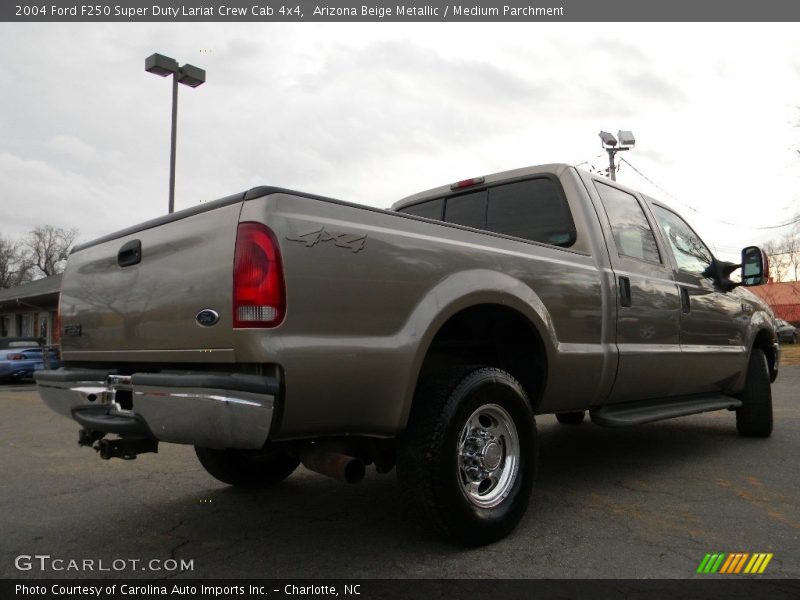 Arizona Beige Metallic / Medium Parchment 2004 Ford F250 Super Duty Lariat Crew Cab 4x4