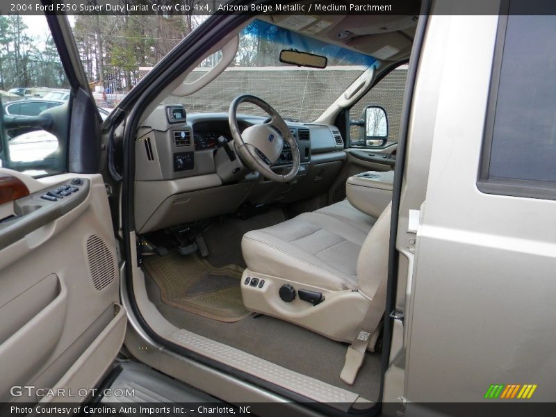 Arizona Beige Metallic / Medium Parchment 2004 Ford F250 Super Duty Lariat Crew Cab 4x4