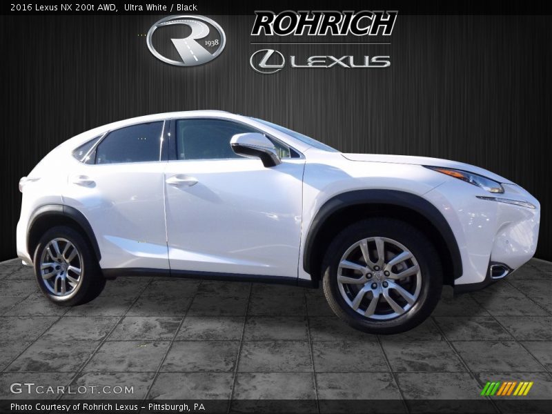 Ultra White / Black 2016 Lexus NX 200t AWD