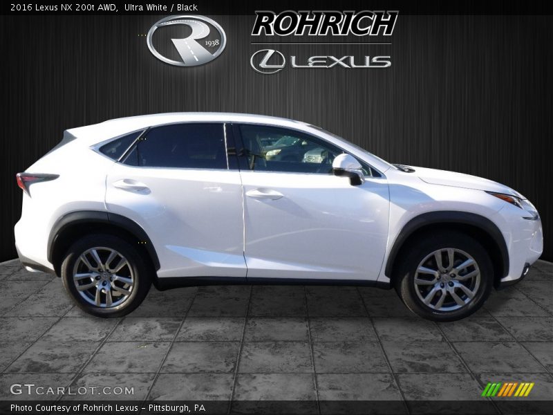 Ultra White / Black 2016 Lexus NX 200t AWD