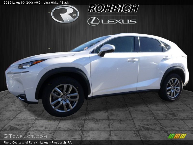 Ultra White / Black 2016 Lexus NX 200t AWD