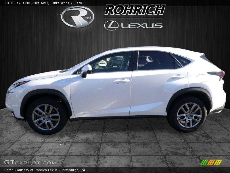 Ultra White / Black 2016 Lexus NX 200t AWD