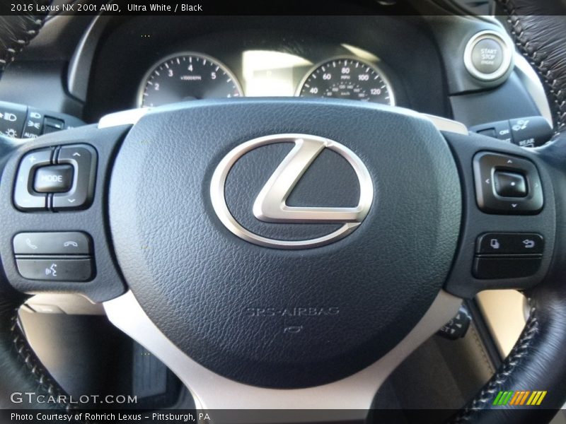 Ultra White / Black 2016 Lexus NX 200t AWD