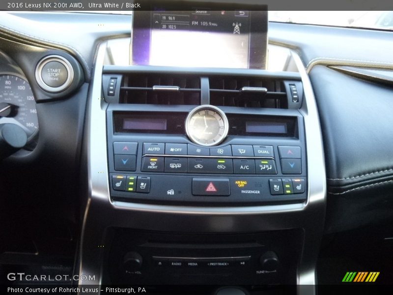 Ultra White / Black 2016 Lexus NX 200t AWD