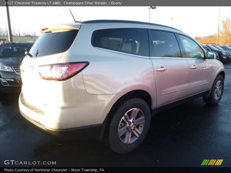 Champagne Silver Metallic / Ebony 2017 Chevrolet Traverse LT AWD