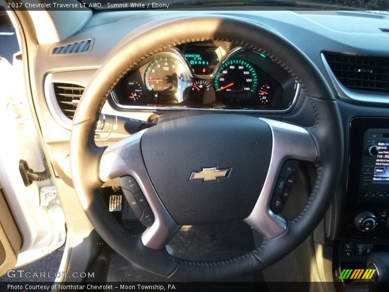 Summit White / Ebony 2017 Chevrolet Traverse LT AWD