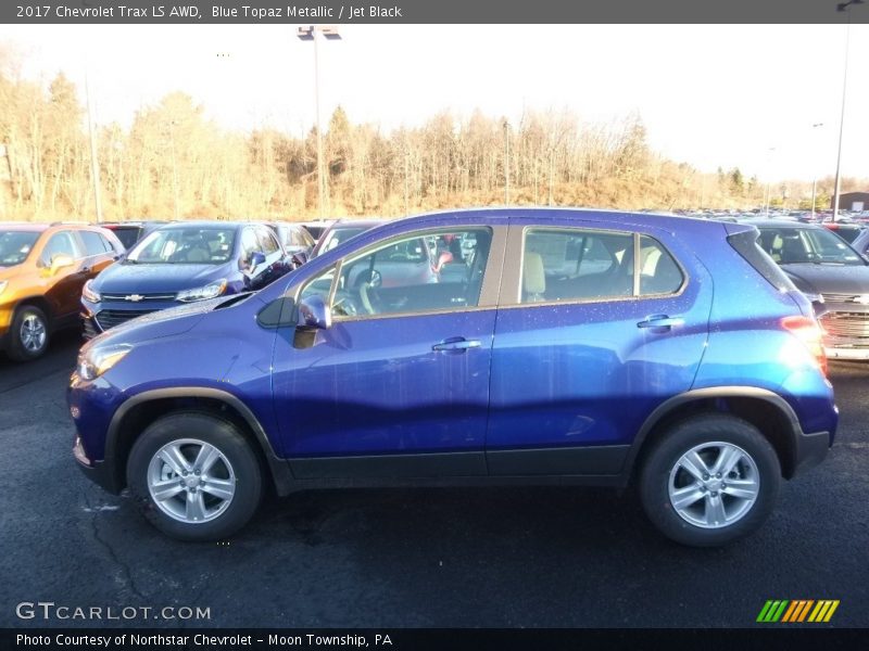 Blue Topaz Metallic / Jet Black 2017 Chevrolet Trax LS AWD