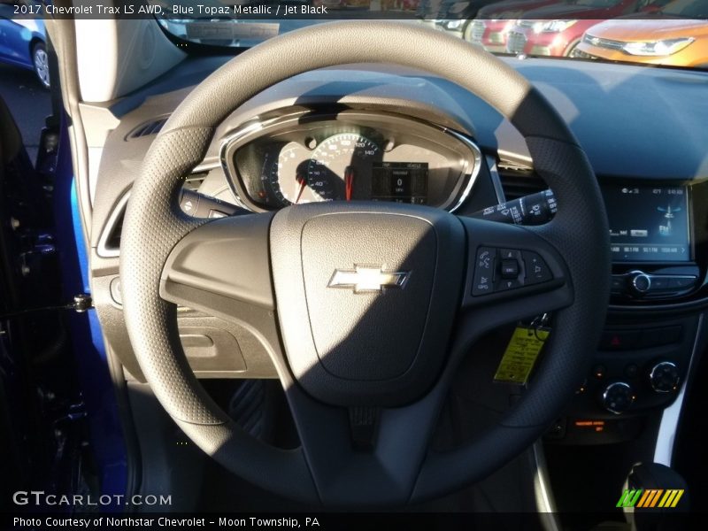 Blue Topaz Metallic / Jet Black 2017 Chevrolet Trax LS AWD