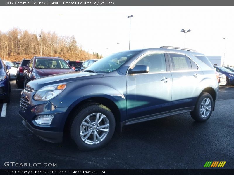 Patriot Blue Metallic / Jet Black 2017 Chevrolet Equinox LT AWD