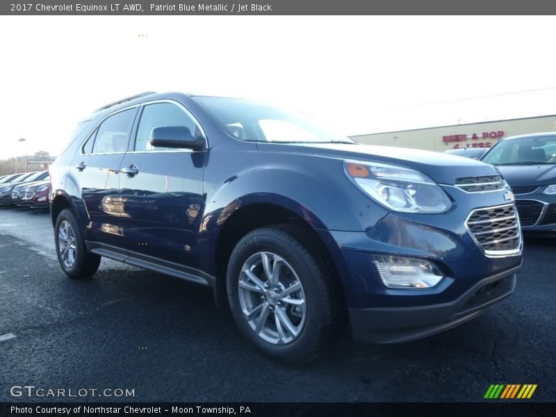 Patriot Blue Metallic / Jet Black 2017 Chevrolet Equinox LT AWD