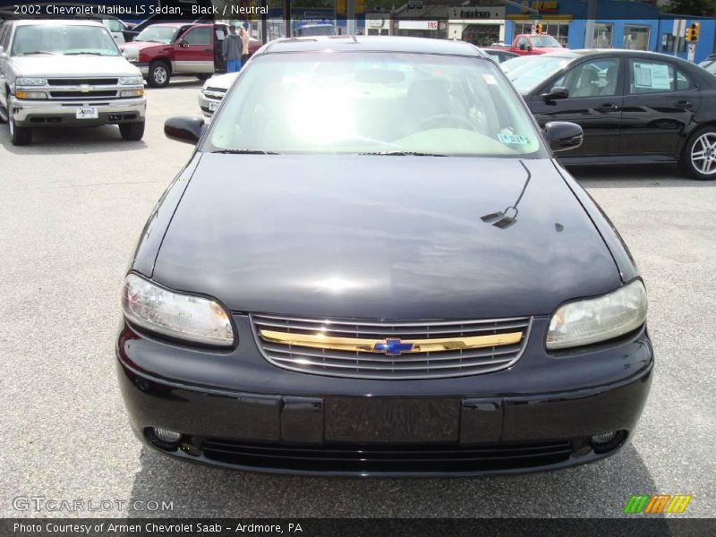 Black / Neutral 2002 Chevrolet Malibu LS Sedan