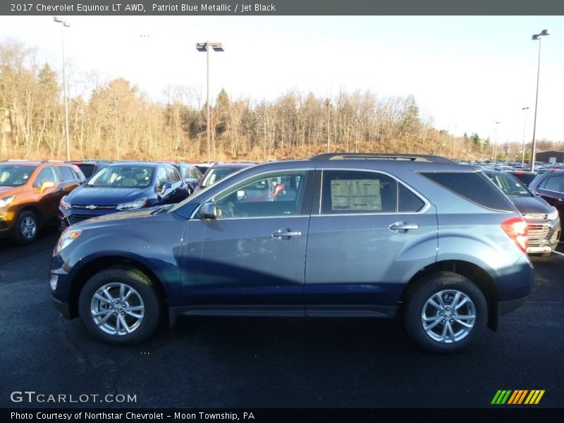 Patriot Blue Metallic / Jet Black 2017 Chevrolet Equinox LT AWD