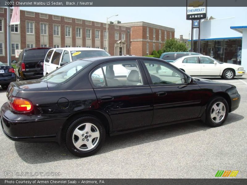 Black / Neutral 2002 Chevrolet Malibu LS Sedan