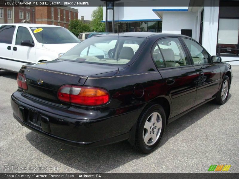 Black / Neutral 2002 Chevrolet Malibu LS Sedan