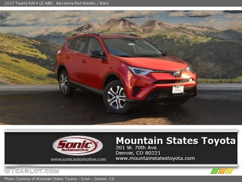 Barcelona Red Metallic / Black 2017 Toyota RAV4 LE AWD