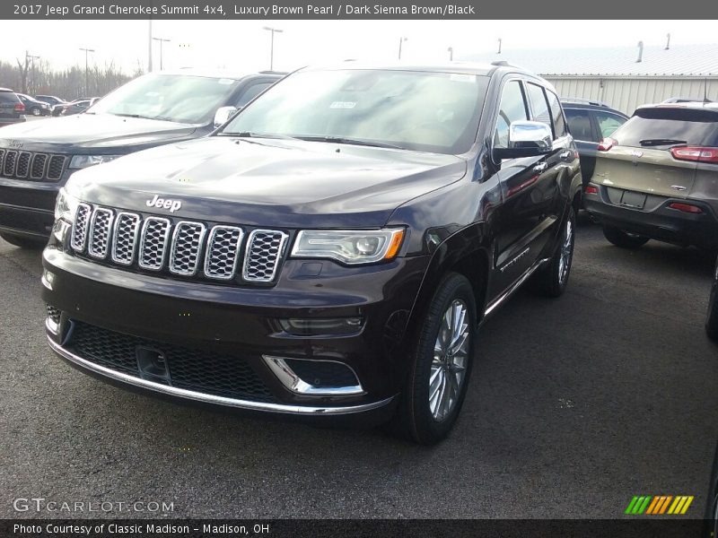 Luxury Brown Pearl / Dark Sienna Brown/Black 2017 Jeep Grand Cherokee Summit 4x4