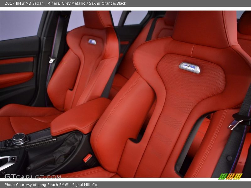 Mineral Grey Metallic / Sakhir Orange/Black 2017 BMW M3 Sedan