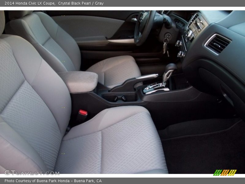 Crystal Black Pearl / Gray 2014 Honda Civic LX Coupe