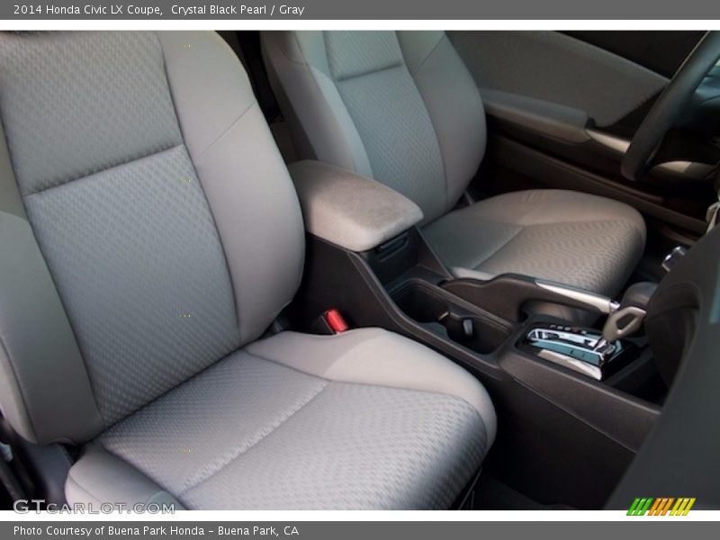 Crystal Black Pearl / Gray 2014 Honda Civic LX Coupe