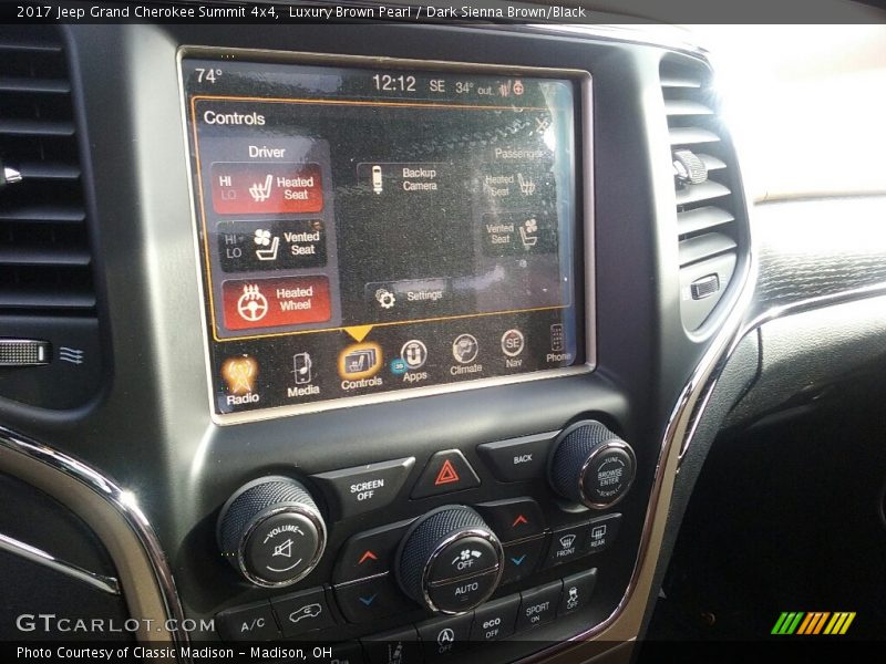 Luxury Brown Pearl / Dark Sienna Brown/Black 2017 Jeep Grand Cherokee Summit 4x4