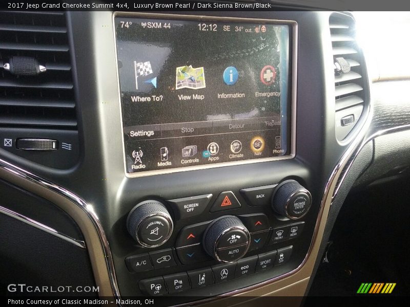 Luxury Brown Pearl / Dark Sienna Brown/Black 2017 Jeep Grand Cherokee Summit 4x4