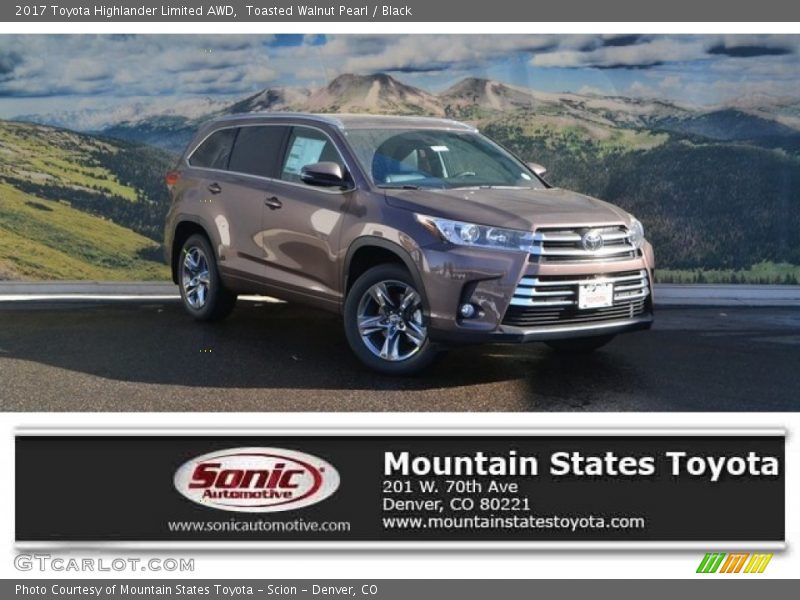 Toasted Walnut Pearl / Black 2017 Toyota Highlander Limited AWD