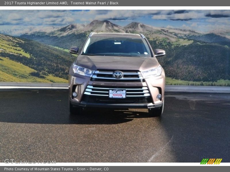 Toasted Walnut Pearl / Black 2017 Toyota Highlander Limited AWD