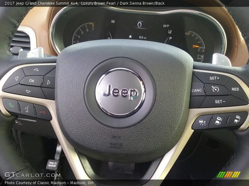 Luxury Brown Pearl / Dark Sienna Brown/Black 2017 Jeep Grand Cherokee Summit 4x4