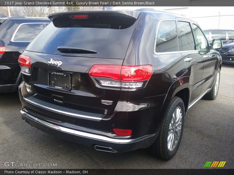 Luxury Brown Pearl / Dark Sienna Brown/Black 2017 Jeep Grand Cherokee Summit 4x4