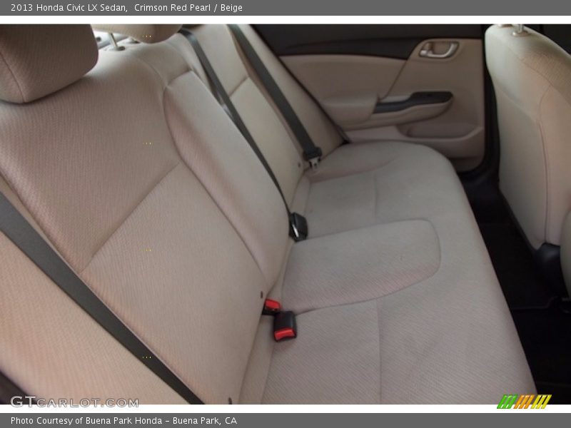 Crimson Red Pearl / Beige 2013 Honda Civic LX Sedan