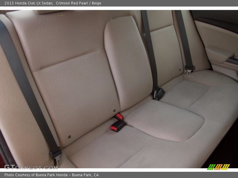 Crimson Red Pearl / Beige 2013 Honda Civic LX Sedan