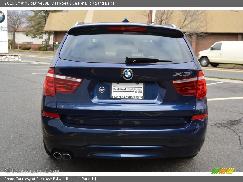 Deep Sea Blue Metallic / Sand Beige 2016 BMW X3 xDrive28i