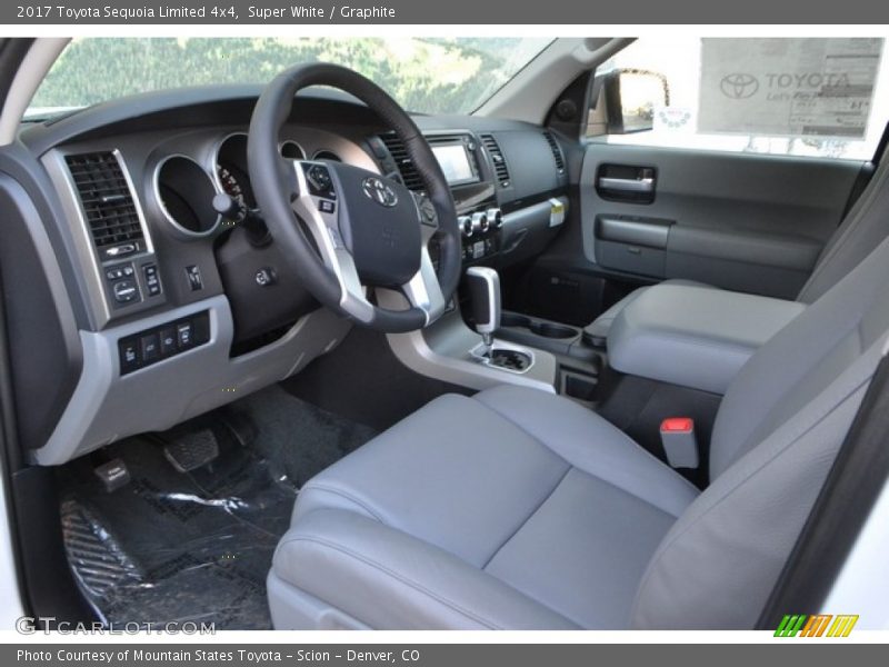 Super White / Graphite 2017 Toyota Sequoia Limited 4x4