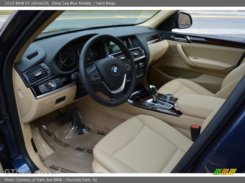 Deep Sea Blue Metallic / Sand Beige 2016 BMW X3 xDrive28i