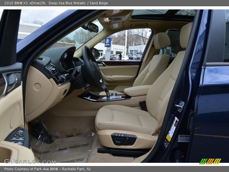 Deep Sea Blue Metallic / Sand Beige 2016 BMW X3 xDrive28i
