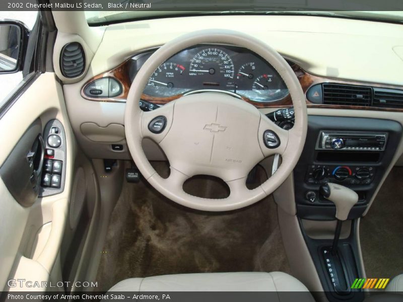 Black / Neutral 2002 Chevrolet Malibu LS Sedan