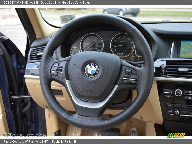 Deep Sea Blue Metallic / Sand Beige 2016 BMW X3 xDrive28i