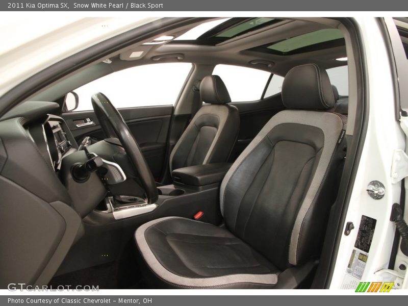 Snow White Pearl / Black Sport 2011 Kia Optima SX