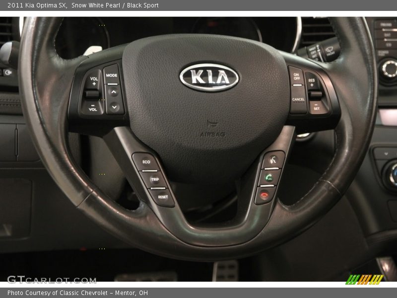 Snow White Pearl / Black Sport 2011 Kia Optima SX