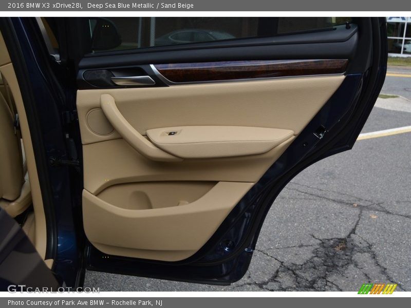 Deep Sea Blue Metallic / Sand Beige 2016 BMW X3 xDrive28i