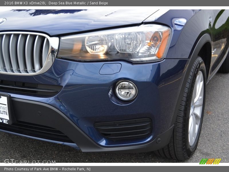 Deep Sea Blue Metallic / Sand Beige 2016 BMW X3 xDrive28i