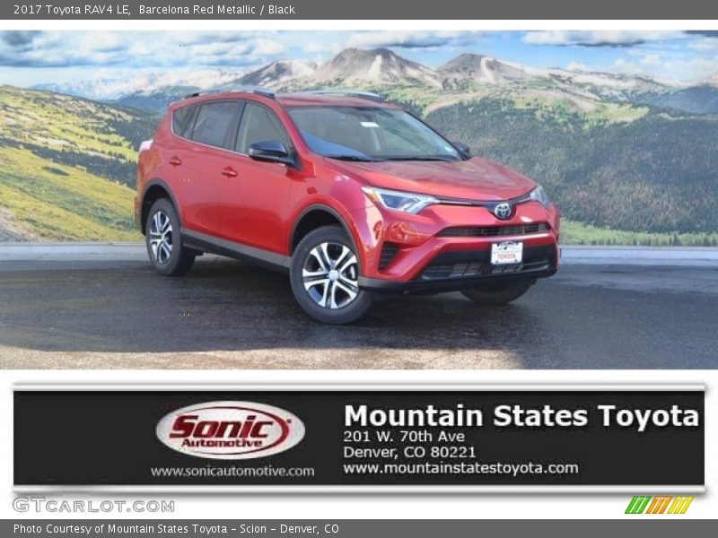 Barcelona Red Metallic / Black 2017 Toyota RAV4 LE