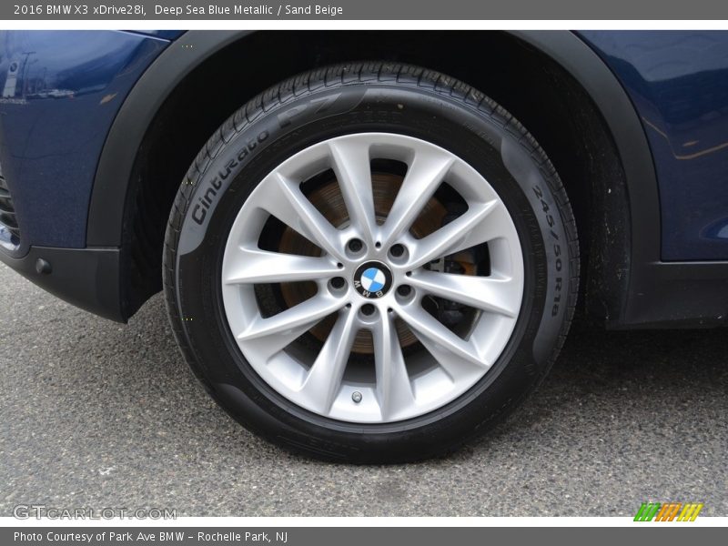 Deep Sea Blue Metallic / Sand Beige 2016 BMW X3 xDrive28i