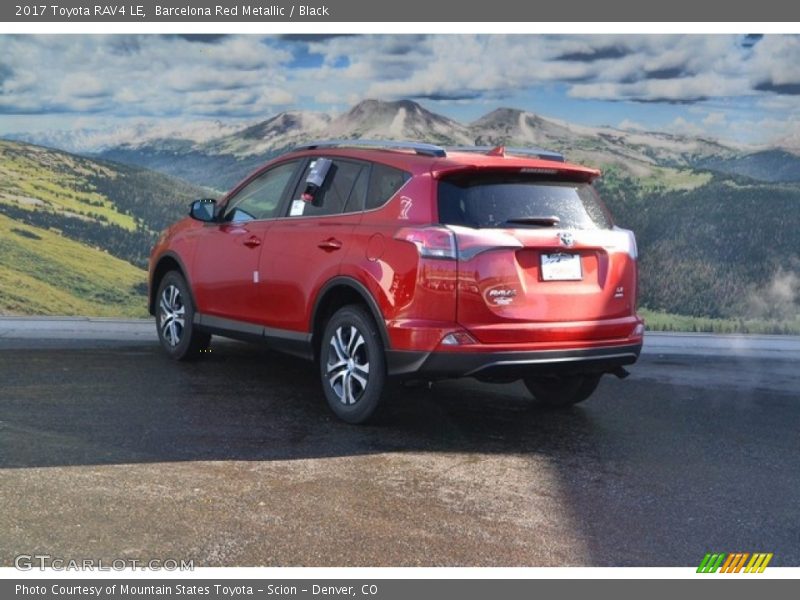 Barcelona Red Metallic / Black 2017 Toyota RAV4 LE
