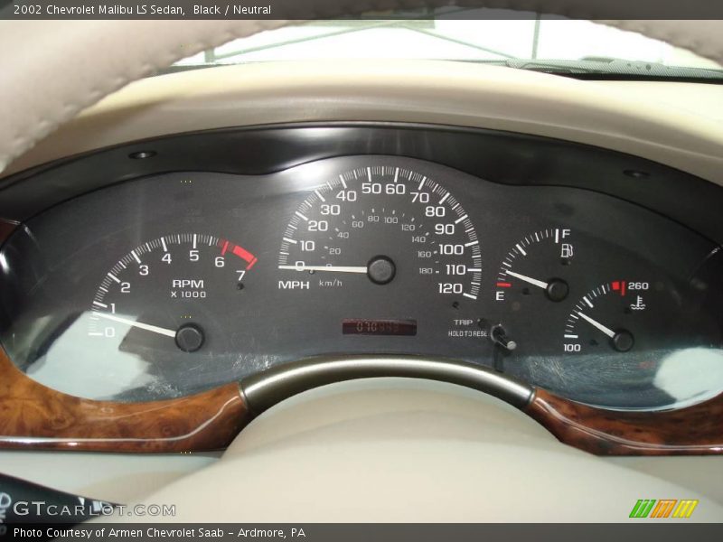Black / Neutral 2002 Chevrolet Malibu LS Sedan