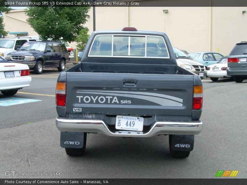 Dark Gray Metallic / Gray 1994 Toyota Pickup SR5 V6 Extended Cab 4x4