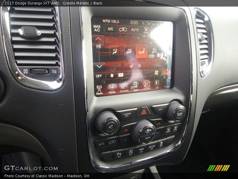 Granite Metallic / Black 2017 Dodge Durango SXT AWD